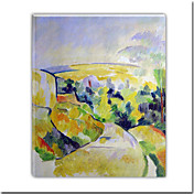 håndmalt oljemaleri av Cézanne paul med utstrakte ramme