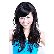Capless Long Synthetic Black With Brown European Weave Hair Wig