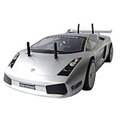 01:10 rc 15 motor 2 versnellingen 4wd nitro gas zilver lamborghini auto (yx00556-2)