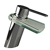 Contemporary Brass Bathroom Sink Faucet (Waterfall)