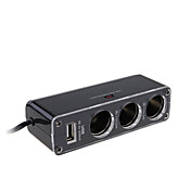 traslucido 1-a-3 cigarrete presa splitter con porta usb