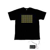 Sound und Musik aktiviert Spektrum VU-Meter el Visualizer T-Shirt (4 * aaa)
