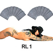 50 pezzi taglia sterilizzati 1 liners round (rl) aghi per tatuaggio (035.903,16)