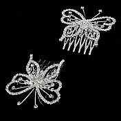 nydelige klare krystaller bryllup brude pins / blomster, 2 stykker per mye