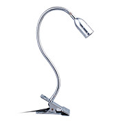sølvfarvet justerbar kabel klip lampe