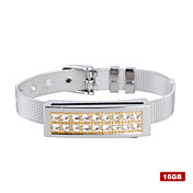inoxidable de acero de cristal usb 2.0 flash pulsera de la unidad (16gb)
