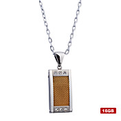 de acero inoxidable USB 2.0 flash llavero disco (16gb)