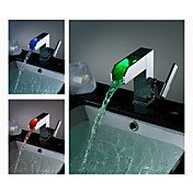 Farbwechsel LED Wasserfall Waschbecken Wasserhahn - Blade Serie