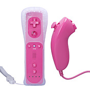 Remote and Nunchuk Controller + Case for Wii/Wii U (Pink)