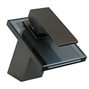 Brass Waterfall Bathroom Sink Faucet (Nickel Brushed Finish)
