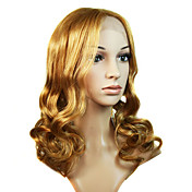 Full Lace Long 100% Human Hair Blonde Curly Hair Wig