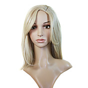 capless longa peruca loira de cabelo sintético em linha reta (0988-ns039)