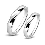 Chic 925 Sterling Silber His & Hers Ringe (2er Set)