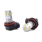 H11 High Power LED White Fog Lights for Car (12V/Pair)
