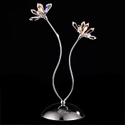 HALESOWEN - Lampe de Table Florale Cristal - 2 slots à ampoule