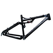 Full Carbon Feather Light Odd Shaped Diamond Full Suspension Mountain Bike Frame Natural Color