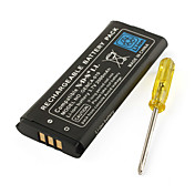3.7V 2000mAh oppladbart li-ion batteri for Nintendo NDSi ll og NDSi xl med skrutrekker