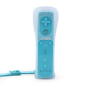 2-in-1 MotionPlus Remote Control + Protective Silicon Case for Wii/Wii U (Blue)