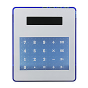 4 "LCD 12-stelliger Rechner mit USB-Maus-Pad 3-Port Hub - blau + weiß (1 * AG13)