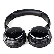 stereo hodetelefon med innebygget MP3 spiller og FM-radio (svart)