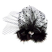 Gorgeous Satin/Tulle With Rhinestones/Feather Wedding Bridal/Party Headpiece