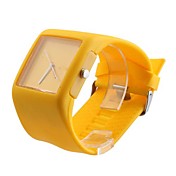 silicone banda moda uomo donna unisex casual gelatina sport guardare - giallo