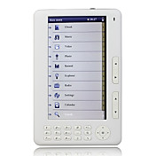 7 inch e-book reader + hd media speler (4GB)-wit