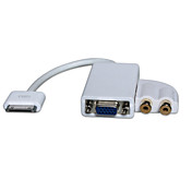 VGA Adapter with 2*RCA Audio to HDTV for iPad and iPhone