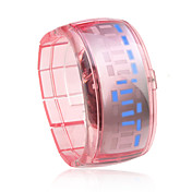 armbånd design fremtiden blå LED armbåndsur - pink