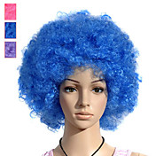 Capless Short Curly Afro Clowns or Sports Fan Wig