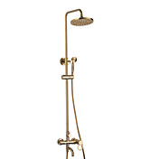 contemporánea de montaje en pared sola manija ti-pvd grifo de la ducha conjunto
