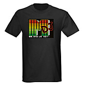 Sound und Musik aktiviert Spektrum VU-Meter el Visualizer führte T-Shirt (4 * aaa)