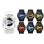 Waterproof Sports Double Movement Digital Stop Automatic Watch with Night Light - 3 Pack Random Color