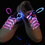 Flash crescere bastone rosa chiaro impermeabile led lacci delle scarpe (1 coppia)