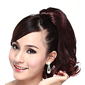Long High Quality Synthetic Curly Chocolate Brown Ponytail