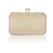 aço inoxidável shell com bolsas noite rhinestone / garras