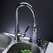KANAWHA - Rubinetto da cucina monocomando con doccetta estraibile con LED