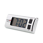 reloj electrónico del automóvil sin luz de fondo - plata (TR-1810)