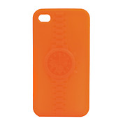 patrón traslúcido ver TPU para el iPhone 4 (color naranja)