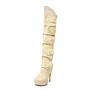 Leatherette Upper Stiletto Heel Over The Knee Boots With Ruched Party/ Evening Shoes More Colors Available