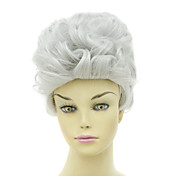 Capless Short Heat-resistant Fashion White Costume Party Wig