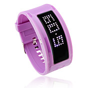 108 led bianco luci viola orologio da polso fascia con 10 lettere di benvenuto importabili