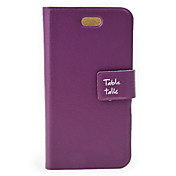 beschermende pu lederen case voor de iPhone 4 met beschermfolie (paars)