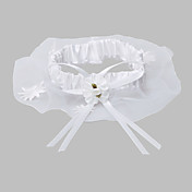 polyester avec porte-jarretelles en satin fleur de mariage