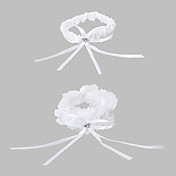 2-pièces en polyester avec jarretelles de mariage strass