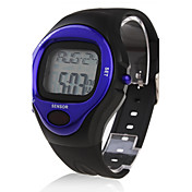 Calorie Counter Pulse Heart Rate Monitor Stop Automatic Watch - Blue