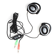 de alto desempenho fones de ouvido estéreo com microfone (preto)