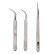 Stainless Steel TS-10/11/15 Straight and Angled Tweezerses (3-Piece Set)