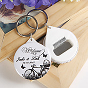 gepersonaliseerde flesopener / sleutelhanger - fiets-en vlinder (set van 12)