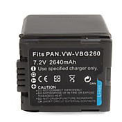 2640mah 7.2v batería de la cámara VBG260 para Panasonic HS9 y más
